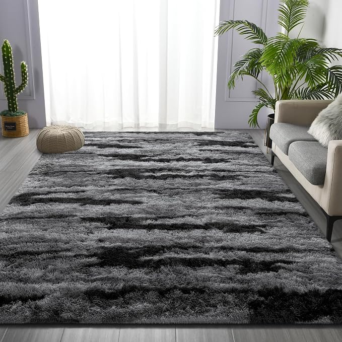 Deerhoo Shag Area Rug, 4 X 6 Tie-Dyed Plush Fuzzy Rugs - Image 7