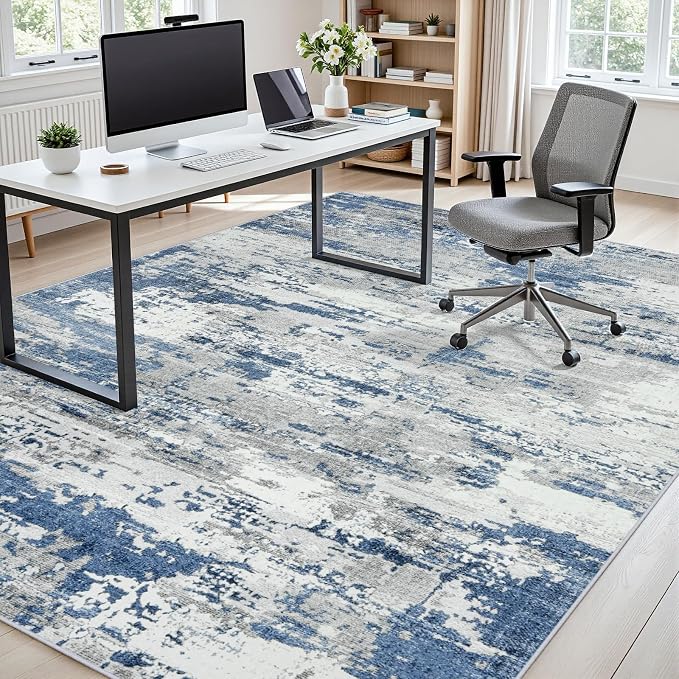 Area Rugs 8x10 Living Room: Large Soft Washable Rug Modern Abstract Anti-Skid - Image 7