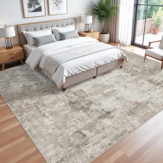 11x11 Square Area Rug for Living Room–Washable Non-Slip Soft Large Rug for - Image 2
