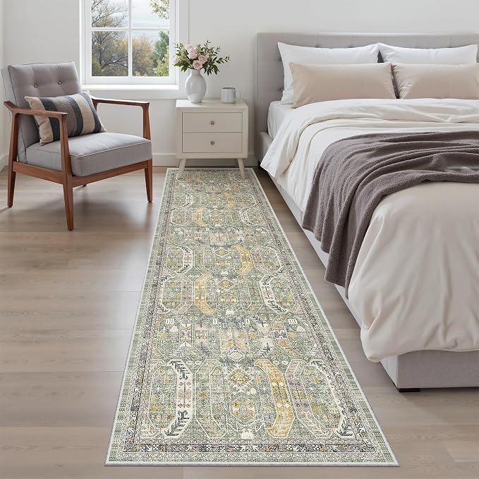 Madane Runner Rug 2x8, Washable Hallway Runner Rugs, Non-Slip Low-Pile Soft - Image 4
