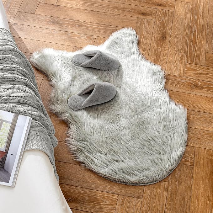 MIULEE Fluffy Rug Soft Shaggy Faux Fur Area Rug Luxury Plush Sheepskin Carpet - Image 5