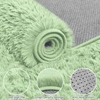 5x7 Area Rugs for Living Room Rug: Soft Fluffy Shag Mint Green Rugs for Bedroom - Image 6