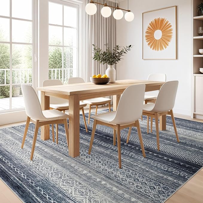 Nakagishi 12x15 Area Rug Living Room: Washable Boho Large Neutral Modern Soft - Image 7