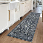KILOCOCO Hallway Runner 2x6 Rug Runner Printed Vintage Floral Washable Kitchen - Image 7