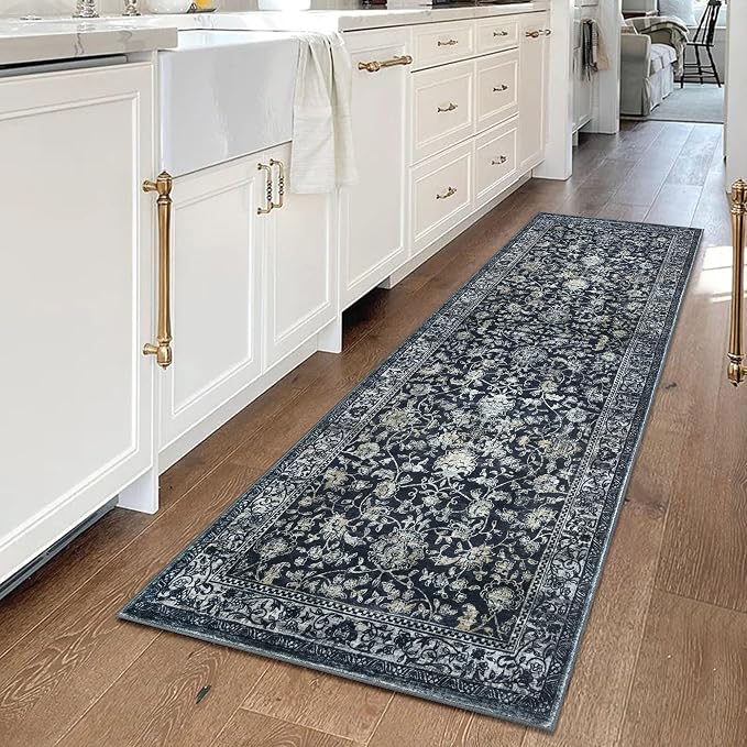 KILOCOCO Hallway Runner 2x6 Rug Runner Printed Vintage Floral Washable Kitchen - Image 7