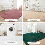 Litanika 8x10 Shag Area Rug for Living Room Bedroom, Pea Pink High Pile Ultra - Image 7