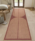 Lahome Enfys Modern Rainbow Easy Jute Entryway Runner Rug, Washable Indoor by Lahome