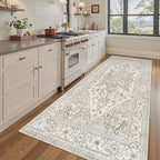 Madane Hallway Runner Rug 4x8 Wide: Washable Thin Runners by Madane
