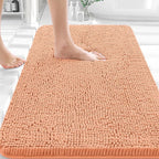 OLANLY Bathroom Rugs 35x24, Extra Soft Absorbent Chenille Bath Rugs, Rubber by OLANLY