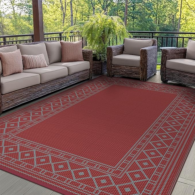 GENIMO Outdoor Rug Waterproof 6'x9' by GENIMO