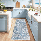 Abstract Washable Runner Rug 2x6, Hallway Rug Non-Slip, Woven Non-Shedding Thin - Image 9