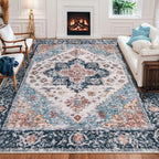 SERISSA Boho 8x10 Area Rugs, Washable Vintage Large Living Room Rug Non-Slip - Image 7