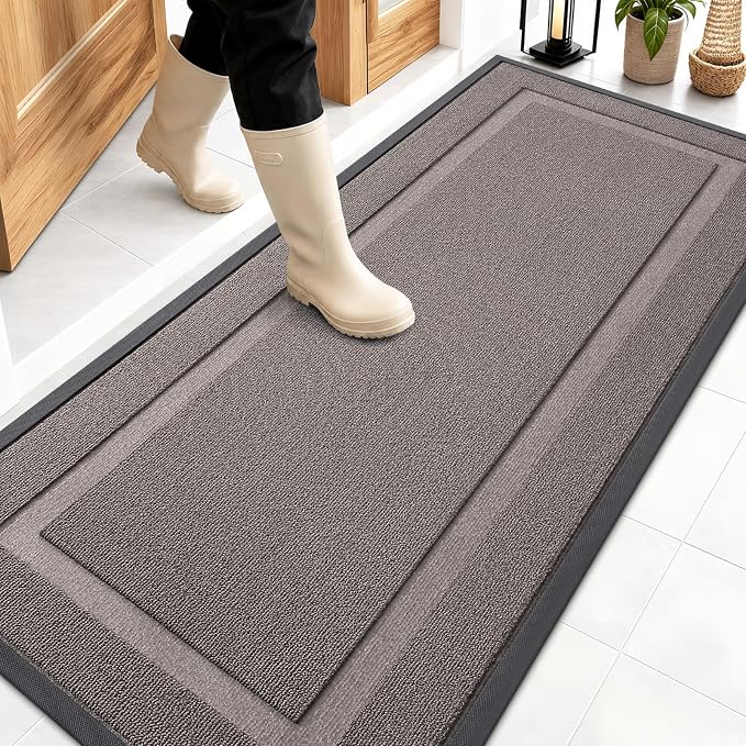 OLANLY Front Door Mat Indoor Outdoor Entrance, Waterproof All-Season, by OLANLY