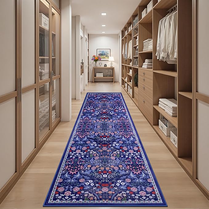Runner Rug for Entryway: 2.6x10 Kitchen Rugs Non Slip Washable Ultra-Thin Soft - Image 5