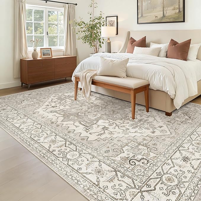 Madane 5x7 Area Rugs for Living Room, Stain Resistant Washable Rug, Non-Slip - Image 2