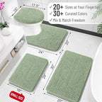 OLANLY Bathroom Rugs 35x24, Extra Soft Absorbent Chenille Bath Rugs, Rubber - Image 2