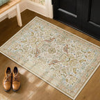 Beige Boho Bathroom Rugs 2x3 Washable Non Slip - Image 6