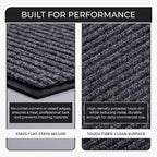 Large Door Mat 3' x 5' Grey, Heavy Duty Commercial Floor Mat, Industrial Floor - Image 7