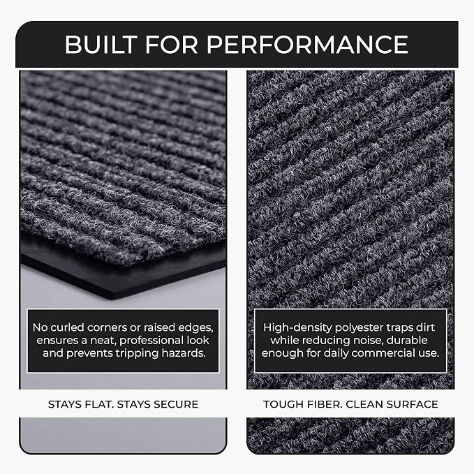 Large Door Mat 3' x 5' Grey, Heavy Duty Commercial Floor Mat, Industrial Floor - Image 7