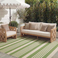 SAFAVIEH Courtyard Collection 8' x 11' Green/Beige CY6062 Stripe Indoor/ by Unknown
