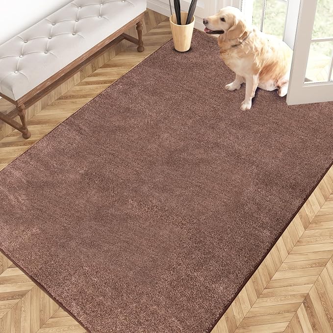 PURRUGS Easy Care Area Rug 4ft x 6ft, Non-Slip Machine Washable Entryway Rug by PURRUGS