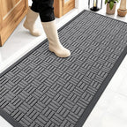OLANLY Front Door Mat Outside Entrance 59x23, Heavy Duty Sturdy Natural Rubber by OLANLY