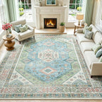 Lofus Vintage Living Room Rugs 8x10, Soft Machine Washable Area Rug by Lofus
