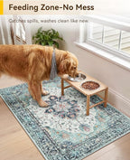 RELEANY Area Rugs Small 2'x3' Washable Non-Slip, Floral Vintage Distress - Image 4