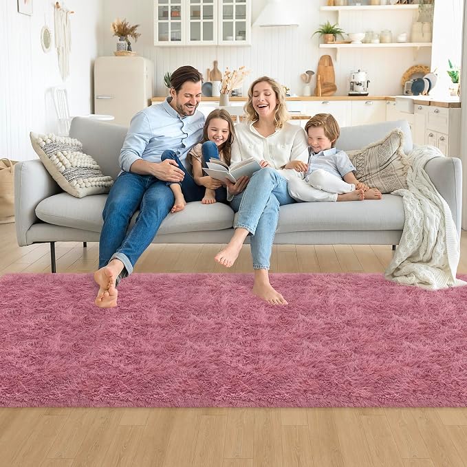 Soft Runner Rug for Bedroom Living Room, 3x10 ft Fluffy Blush Pink Rug for - Image 8