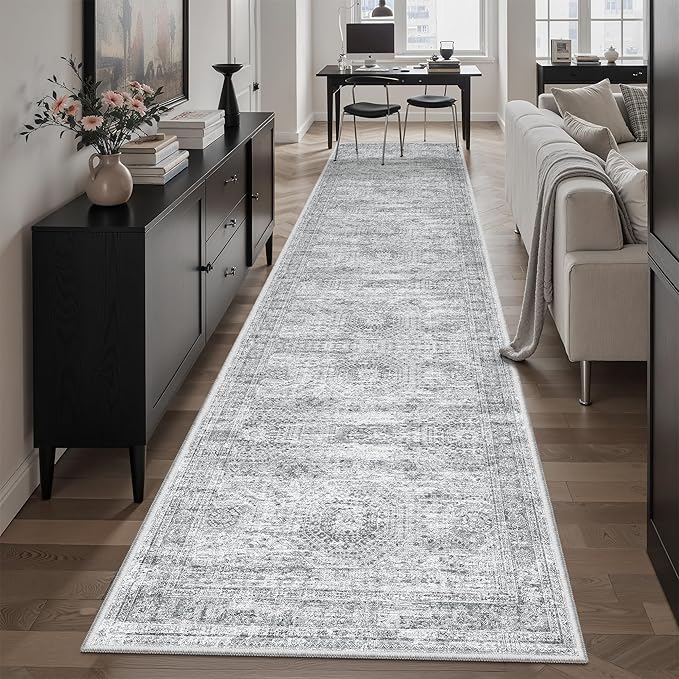 Soalmost Runner Rug 2'6" x 10' Washable Non-Slip Runner Rugs by Soalmost