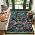Area Rug Living Room Rugs: Floral 3x5 Washable Rug Vintage Soft Boho Non-Slip by PLHXFRSoftAreaRugs
