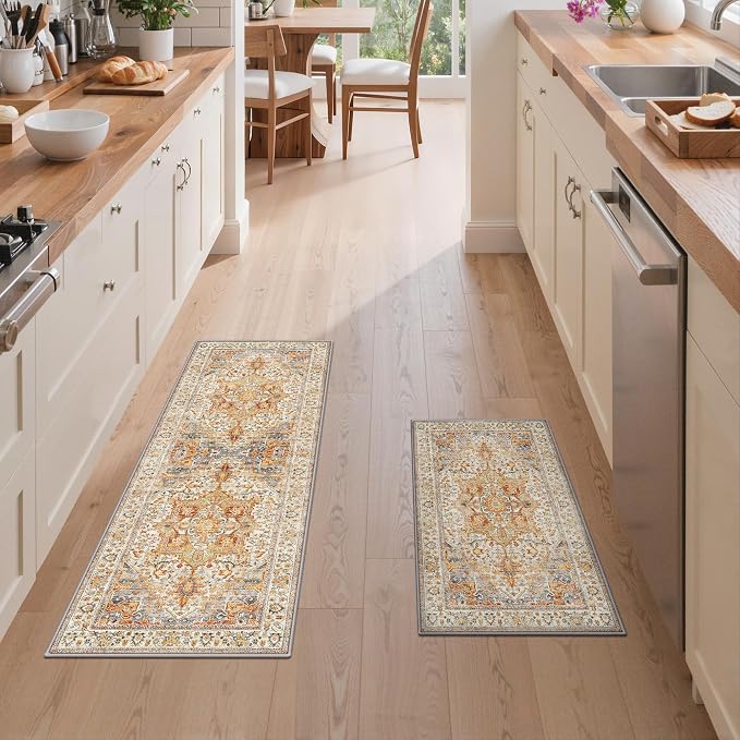 GENIMO Kitchen Rugs Non Slip Washable, Cushioned Standing Mat, Kitchen Runner - Image 3