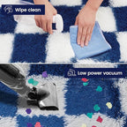 Super Soft Rug for Bedroom, 6x9 ft Blue and White Area Rug Classic Checkered - Image 3