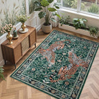Moynesa Leopard 5x7 Area Rug, Boho Washable Living Room Rug, Non Slip Rugs - Image 8