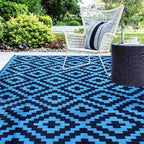 SAND MINE Waterproof Outdoor Rug 9x18 ft, Plastic Reversible Rug, Modern Area - Image 6