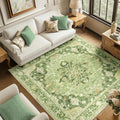 RELEANY Area Rugs Square 6ft Washable Non-Slip, Floral Vintage Distress by RELEANY