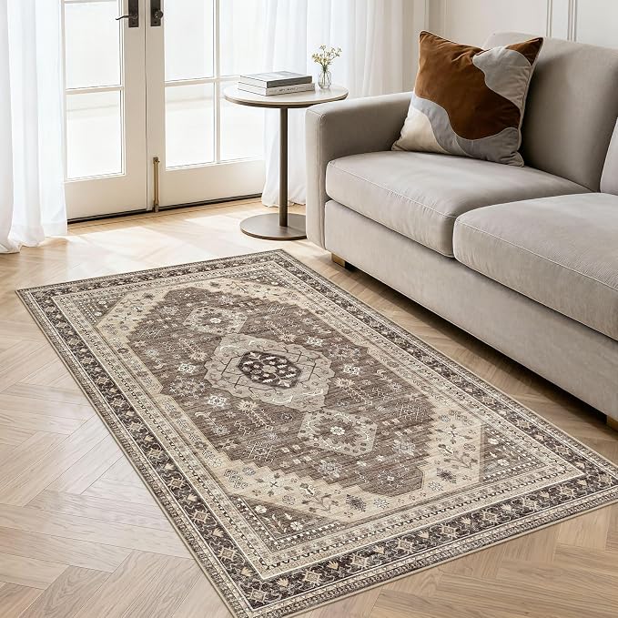 3x5 Washable Area Rug, Large Rugs - Image 7