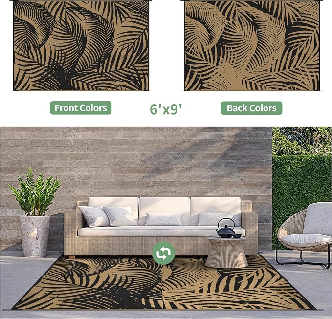 GENIMO Outdoor Rug 6' x 9' Waterproof - Image 3