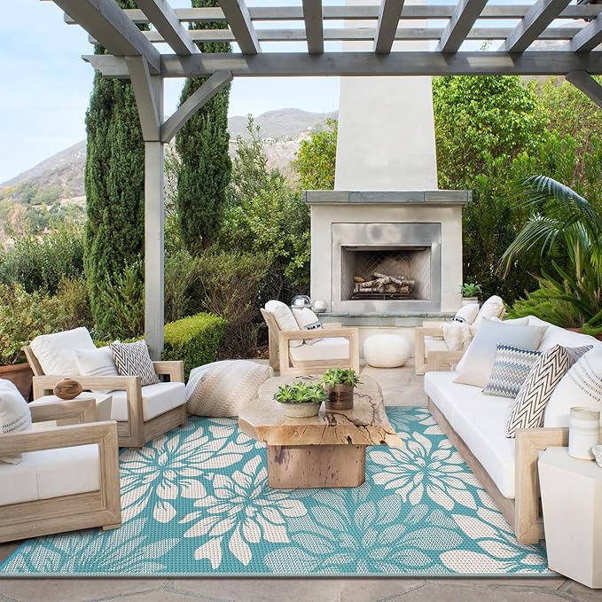 GENIMO Outdoor Rug Waterproof for Patio Decor, Large Area Rugs Mats for RV - Image 3