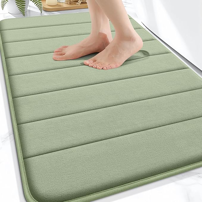 OLANLY Memory Foam Bath Mat 34x21, Super Soft Absorbent Bathroom Rugs, Quick Dry by OLANLY