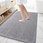 OLANLY Large Bathroom Rugs 59x35, Extra Soft Absorbent Chenille Bath Rugs by OLANLY