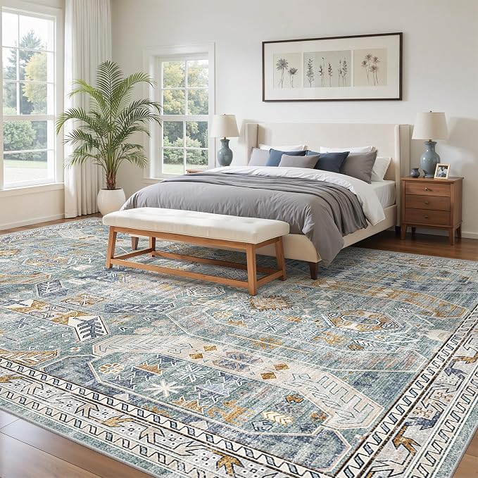 befbee 10x14 Area Rugs, Ultra-Thin Washable Rugs - Image 8