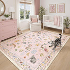 Soalmost Cat 8x10 Pink Area Rugs by Soalmost
