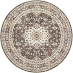 5ft Round Vintage Living Room Area Rug - Image 9
