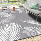 Pauwer Waterproof Outdoor Rug 9x12, Reversible Plastic Straw Patio Camping Rug by Pauwer