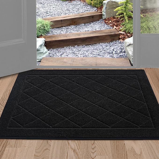BEQHAUSE Dirt Trapper Door Mat 24" x 36", Doormat Non-Slip Entryway Rugs by BEQHAUSE