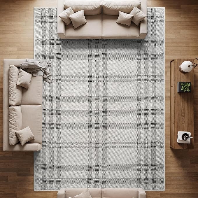 CAMILSON Easy Jute Rug 9x12, Indoor Outdoor Off-White Color Fiber Area Rugs - Image 6