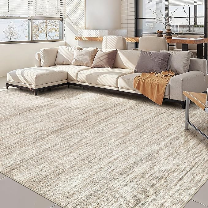 Nakagishi 8X10 Area Rugs Living Room: Washable Large Vintage Rug Neutral by NakagishiAreaRug
