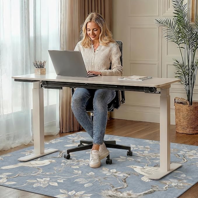 36"x60" Office Chair Mat for Hardwood Tile Floor, Under Desk Carpet Protector - Image 2