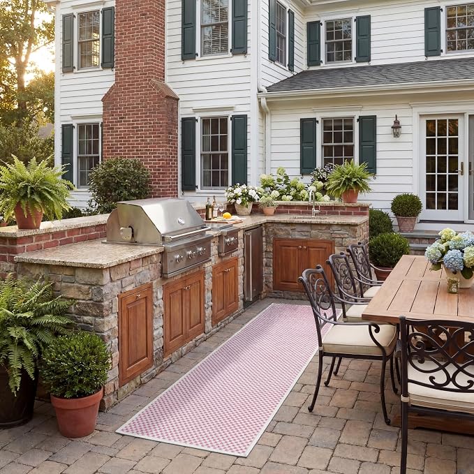 SAFAVIEH Courtyard Collection 2'3" x 8' Ivory/Pink CY8521 Indoor/ Outside by Unknown